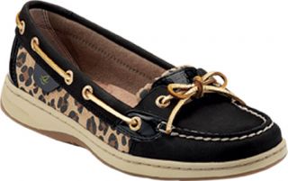 Womens Sperry Top Sider Angelfish Prints   Black/Leopard Leather Casual Shoes