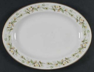 Royal Doulton Clairmont 13 Oval Serving Platter, Fine China Dinnerware   White&