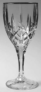Gorham Lady Anne Signature Platinum Water Goblet   Cut,Platinum Trim