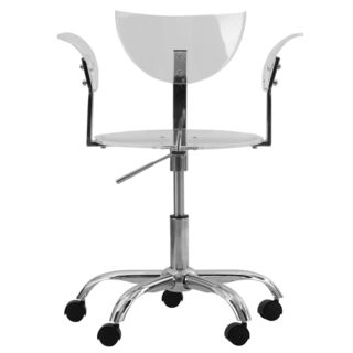 Leanor Transparent Adjustable Swivel Office Chair (set Of 2)