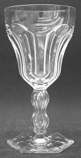 Val St Lambert Lalaing Tcpl Clear Tall Water Goblet   Cut Panels On Bowl,Multi S