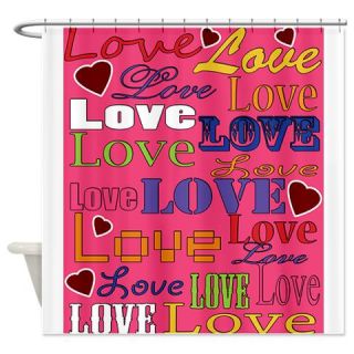  Love Love Love Shower Curtain  Use code FREECART at Checkout