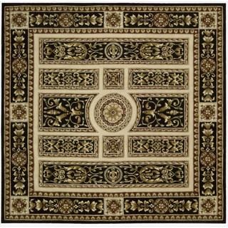 Nourison Hand tufted Versailles Palace Ivory/black Rug (8 X 8) Square