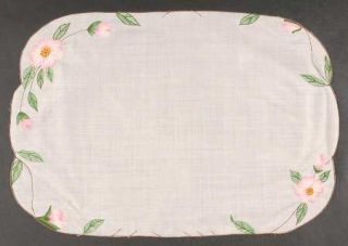 Franciscan Desert Rose (China) Embroidered Cloth Placemat, Fine China Dinnerware