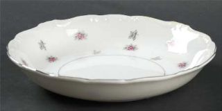 Japan China Rosette Coupe Soup Bowl, Fine China Dinnerware   Scalloped,Pink Rose