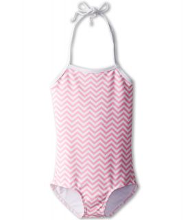 Toobydoo Swimsuit Chevron Girls Swimsuits One Piece (Pink)