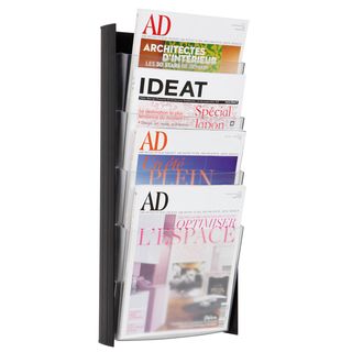 Alba 4 pocket Black A4 Wall Document Display (BlackModel DDPROGMNDimensions 21.9 inches high x 10.4 inches wide x 3.7 inches deepAssembly Required )