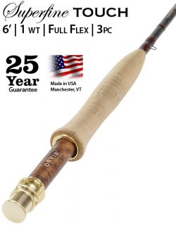Superfine Touch 1 weight 6 Fly Rod full Flex