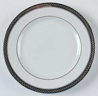 Gorham Ridgewood Platinum Salad Plate, Fine China Dinnerware   Platinum Encruste