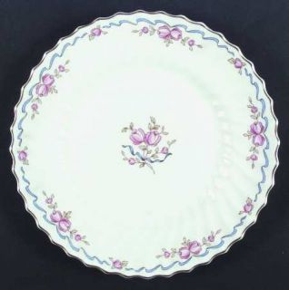Royal Doulton Beverley, The Dinner Plate, Fine China Dinnerware   Pink Roses,Blu