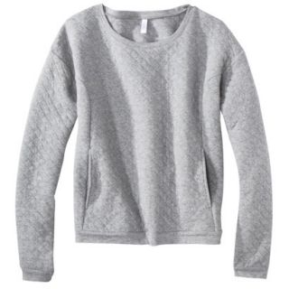Xhilaration Juniors Quilted Sweatshirt   Gray L(11 13)