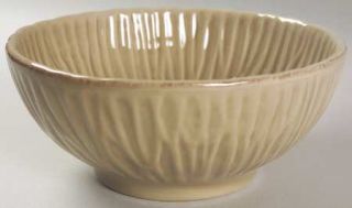 Ambiance Palette Sand Dessert Bowl, Fine China Dinnerware   All Sand,Ribbed,Coup