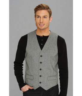 DKNY Jeans Cotton Oxford Vest Mens Vest (Gray)