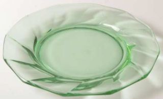 Heisey Twist Moongleam(Green) Bread and Butter Plate   Moongleam (Green)   No Tr