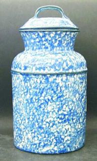 Stangl Town & Country Blue Canister/Milk Pail & Lid, Fine China Dinnerware   Blu