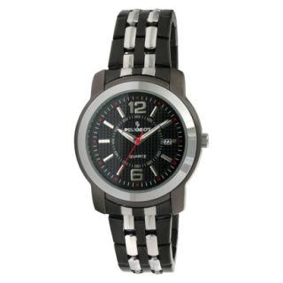 Peugeot Mens Bracelet Watch   Silver/Black