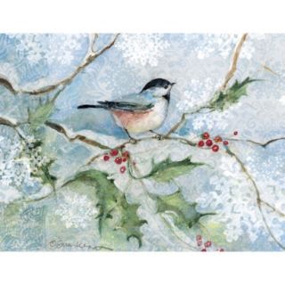 Boxed Holiday Cards   Chickadee with Holly