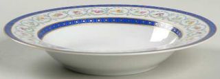 Haviland Malmaison (Newer, Blue Bands) Rim Soup Bowl, Fine China Dinnerware   Fr