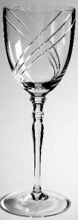 Christinenhutte Crh7 Wine Glass   Clear,Swirl Lines,Bulbous Stem