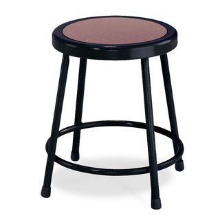 National Public Seating Black Round Hardboard Seat Stool (BlackSeat dimensions 14 inch diameterMasonite board recessed into the pan with 8 rivets will not chip or crack7/8 inch 18 gauge steel tubingFoot ring welded to each leg by four contact points at e