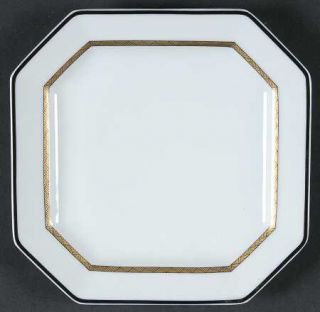 Bernardaud Prince Noir Bread & Butter Plate, Fine China Dinnerware   Gemini Shap