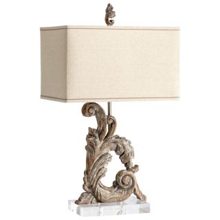Cyan Design Posy Scroll 1 light Wooden Table Lamp