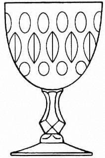 Tiffin Franciscan Tiara Water Goblet   Stem #17489