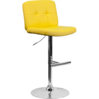 FlashFurniture Contemporary Vinyl Adjustable Height Tufted Bar Stool DS 829 S