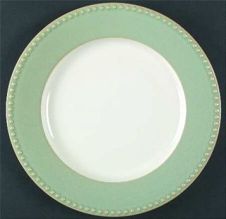 Dansk Reactic Sage Dinner Plate, Fine China Dinnerware   Embossed Beads,Sage Gre