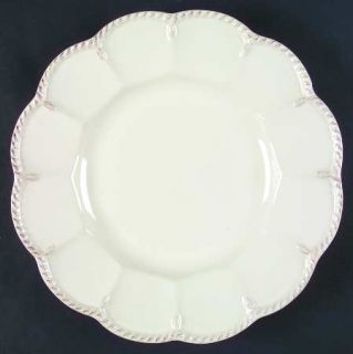 Florentine Dinner Plate, Fine China Dinnerware   All Off White, Embossed Scrolls