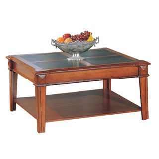 Cambridge Cherry Faux Leather Cocktail Table