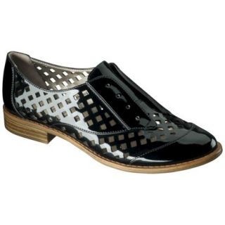 Womens Sam & Libby Justine Perforated Oxfords   Black 10