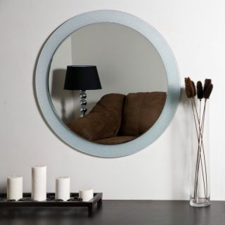 Zoe Modern Frameless Bathroom Mirror   27.6 diam. in. Multicolor   SSM5005 2