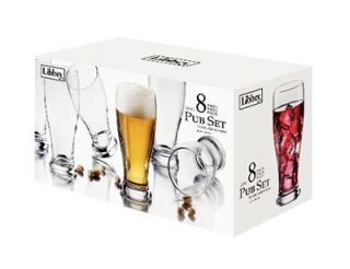 Libbey Glass Pub Glass Set w/ 8 Glasses