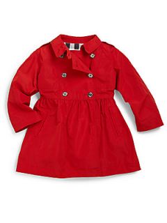 Burberry Infants Peplum Trench Coat   Red
