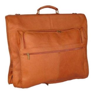 David King Leather 204 Deluxe Garment Bag Tan