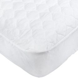 Abc Waterproof Quilted Cradle Mattress Pad (WhiteWaterproof Middle layer is a soft fillerVinyl backingMachine wash warm, tumble dry medium, non chlorine bleach when neededElastic all around to secure in placeMaterials 100 percent cotton top layer, 100 pe