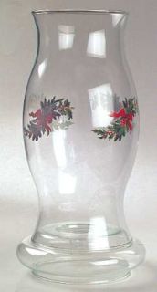 Pfaltzgraff Christmas Heritage Glassware Hurricane  Globe, Fine China Dinnerware