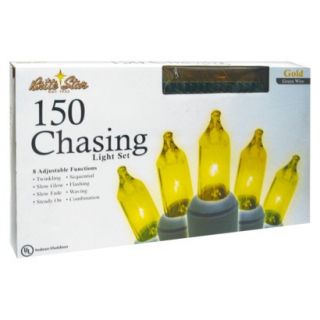 150ct Gold 8 Function Chasing Mini String Lights