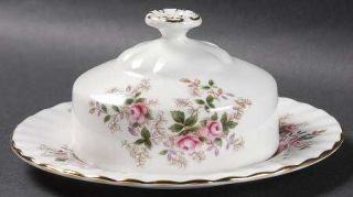 Royal Albert Lavender Rose Round Covered Butter, Fine China Dinnerware   Montros