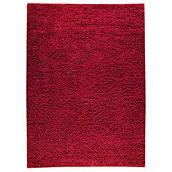 Hand woven Smix Red Wool Rug (46 X 66)