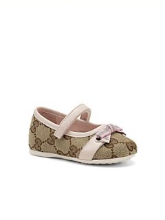 Gucci Infants & Toddlers GG Canvas Mary Jane Flats   Beige Pink