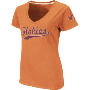 Virginia Tech Hokies Colosseum NCAA Womens Jolt Vneck T Shirt