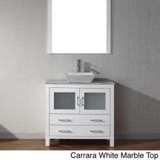 Virtu Usa Dior 36 Inch Single Sink Vanity Set In White