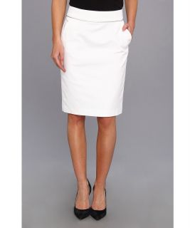 Calvin Klein Cotton Skirt With Beaded Waist Line Detail Womens Skirt (White)