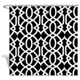  Black & White Trellis Shower Curtain  Use code FREECART at Checkout