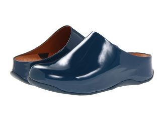 FitFlop Shuv Patent Womens Clog Shoes (Navy)