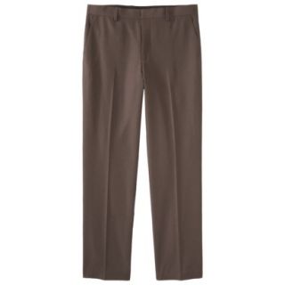 Mens Tailored Fit Microfiber Pants   Brown 33X30