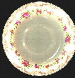 Edwin Knowles Brunswick Saucer, Fine China Dinnerware   Tan Scrolls, Floral