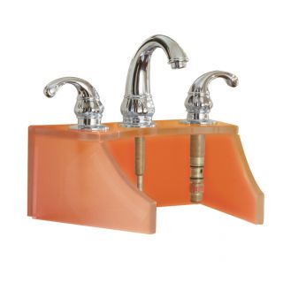 Decolav Tempered Glass Frosted Amber Faucet Stand